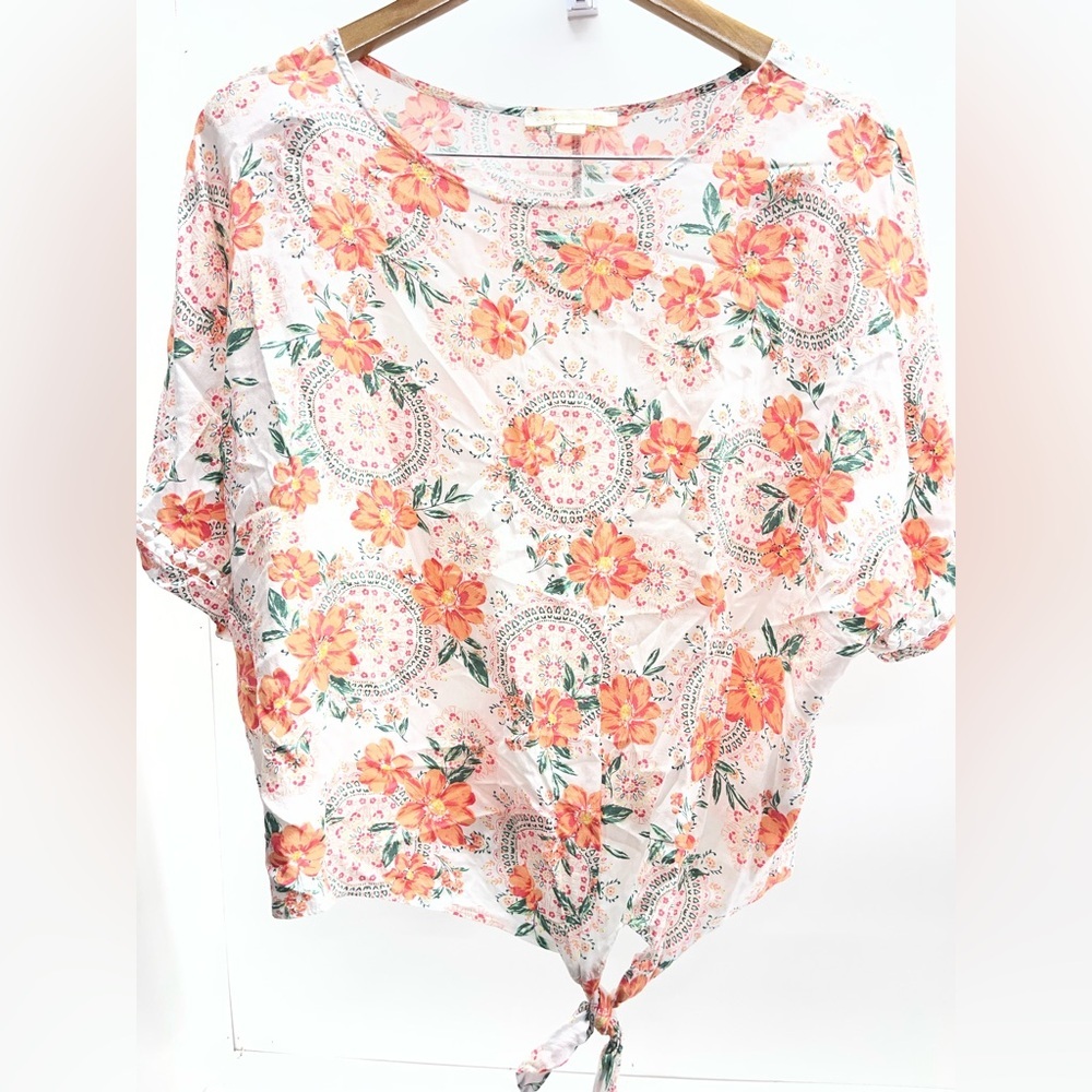 Cooper &‎ Ella Orange Floral Blouse